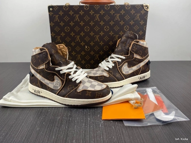 1st Kicks Shoes Jordan OFF-WHITE Air 1 x LV 0710